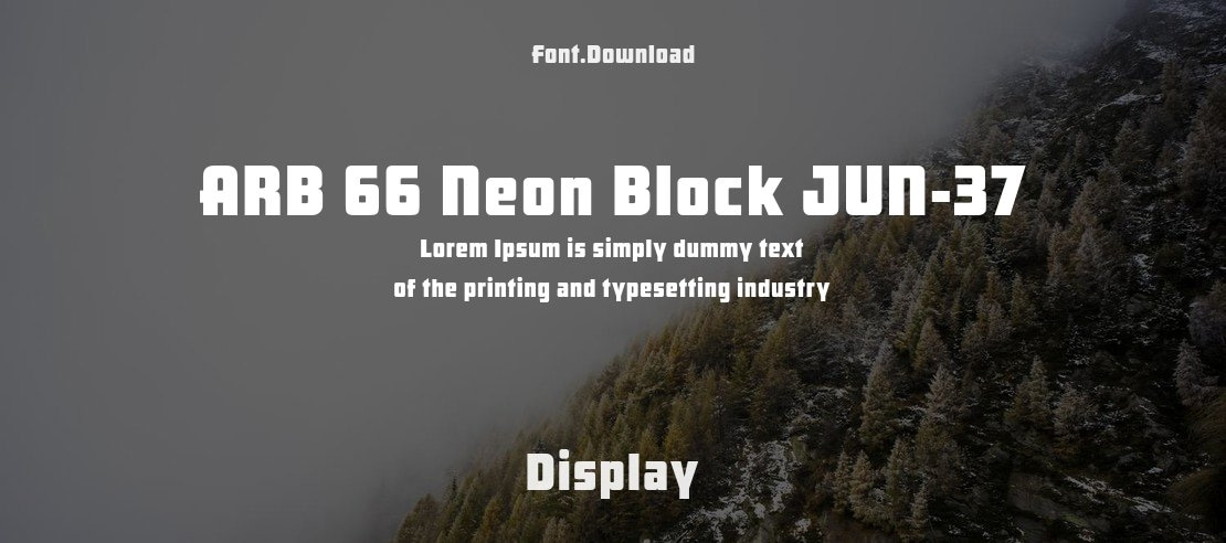 ARB 66 Neon Block JUN-37 Font Family