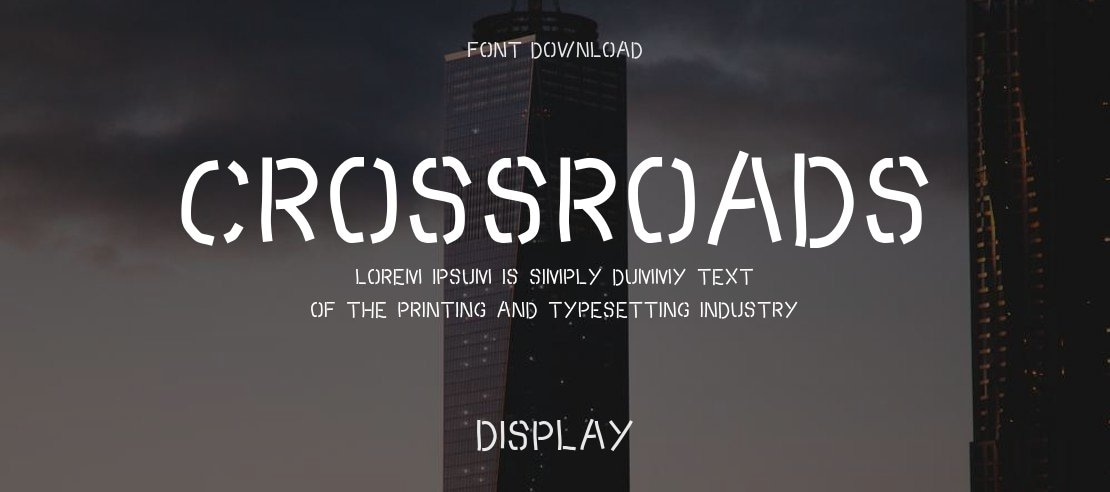 Crossroads Font