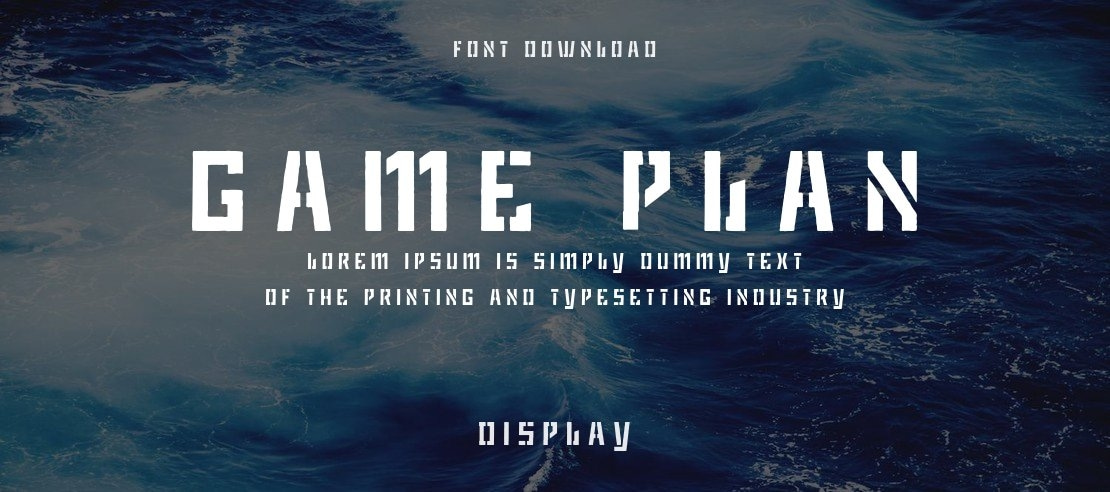 Game Plan Font