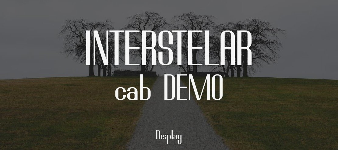 INTERSTELAR cab DEMO Font