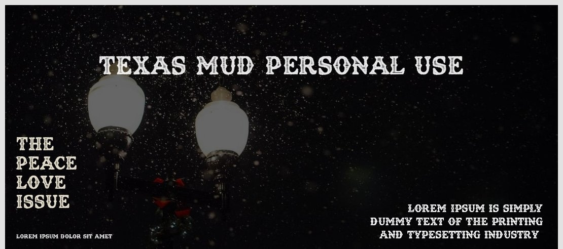 Texas Mud Personal Use Font