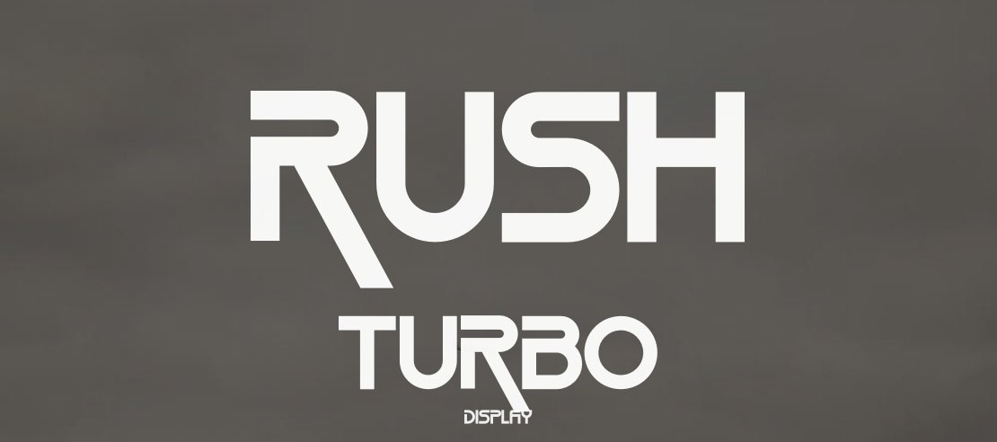 Rush Turbo Font