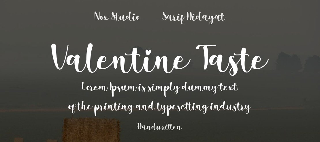 Valentine Taste Font