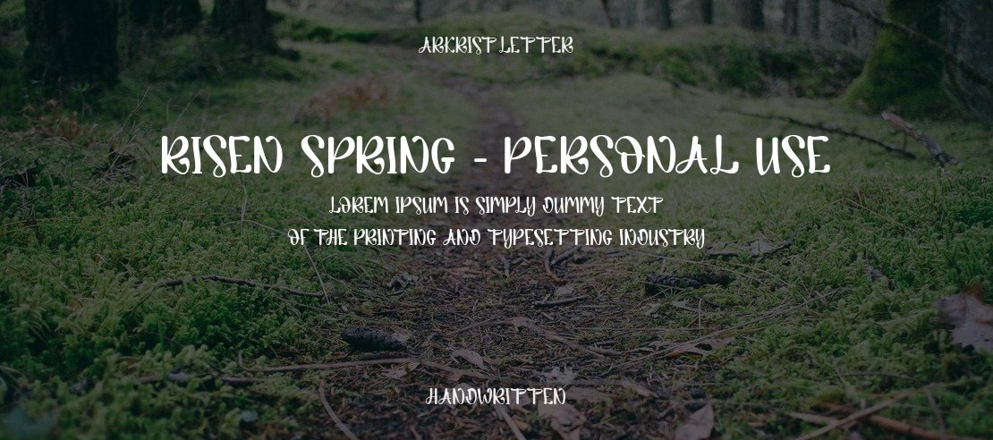 Risen Spring - PERSONAL USE Font Family