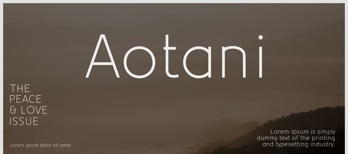 Aotani Font Family