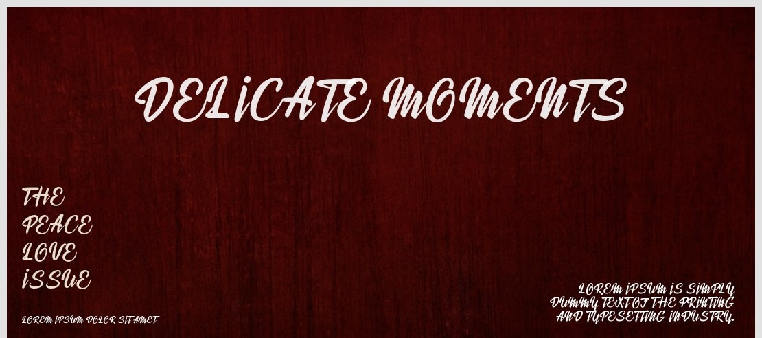 Delicate Moments Font