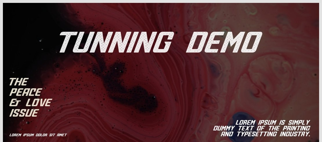 Tunning Demo Font