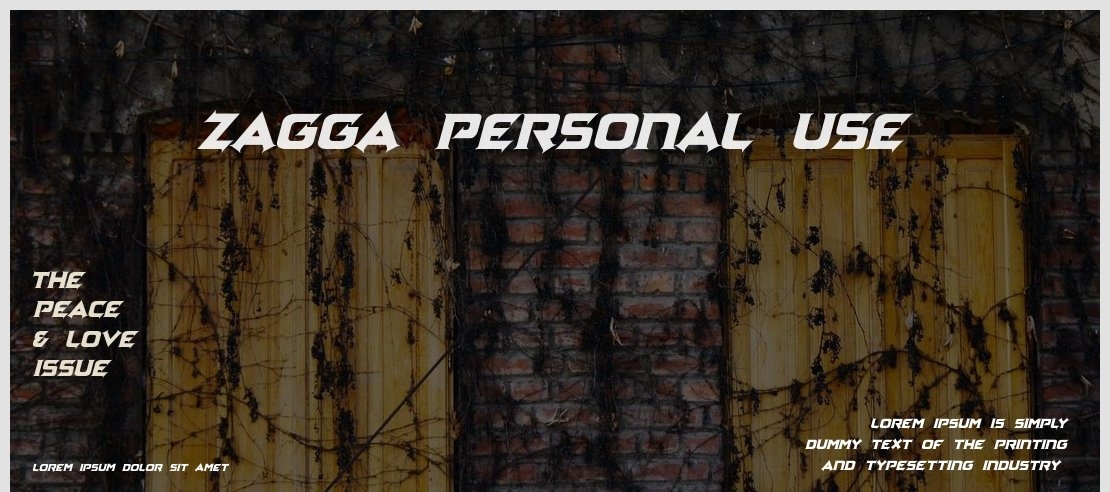Zagga Personal Use Font
