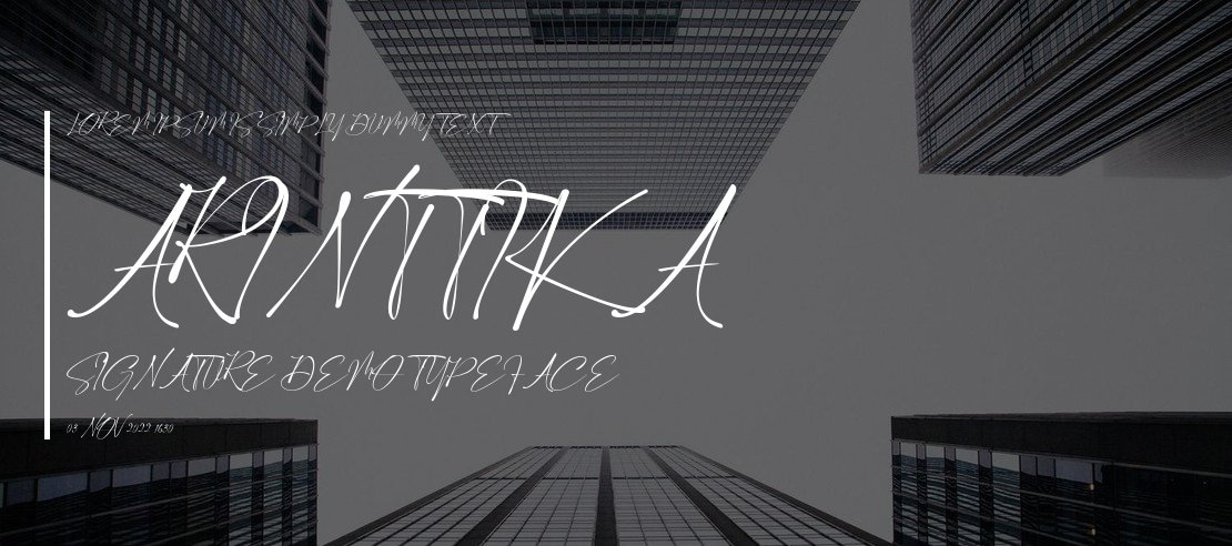 Arinttika Signature Demo Font