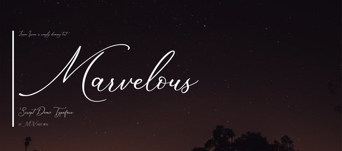 Marvelous Script Demo Font