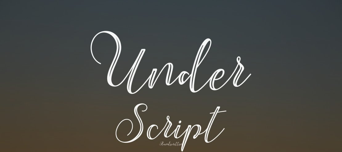 Under Script Font