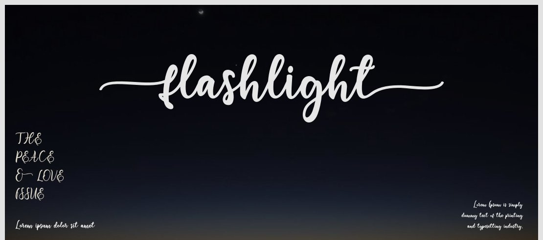flashlight Font