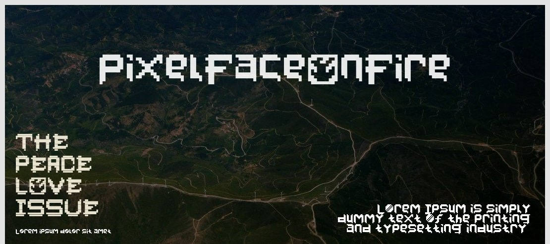 PixelFaceOnFire Font