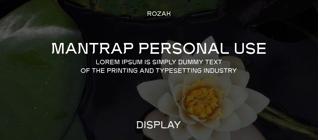 Mantrap Personal Use Font Family