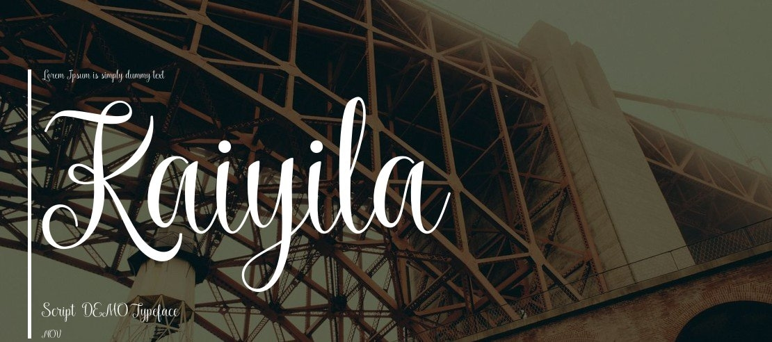 Kaiyila Script  DEMO Font