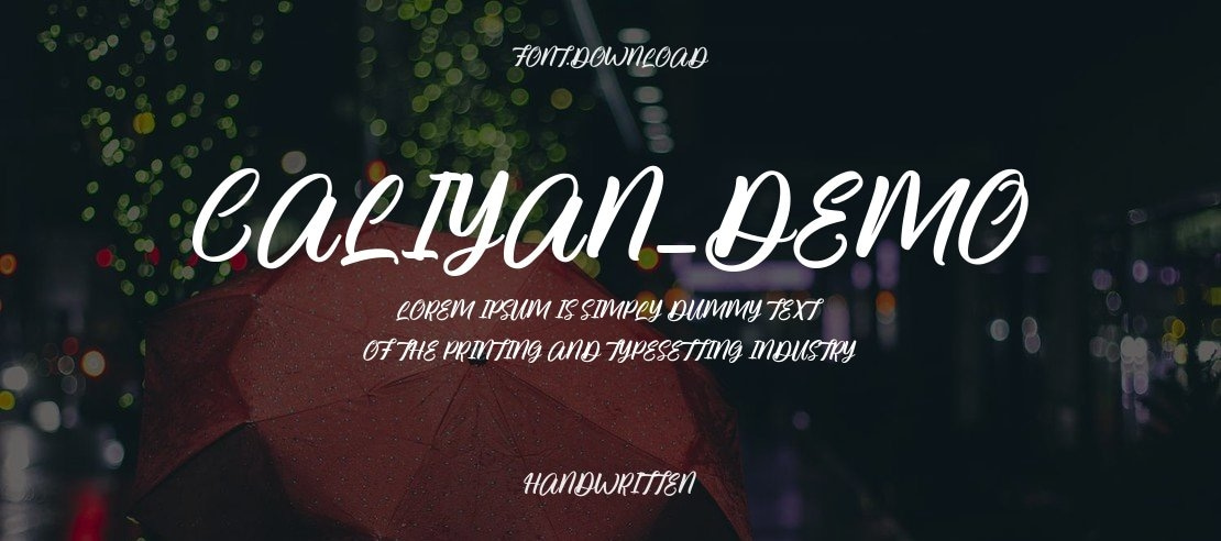 Caliyan_Demo Font