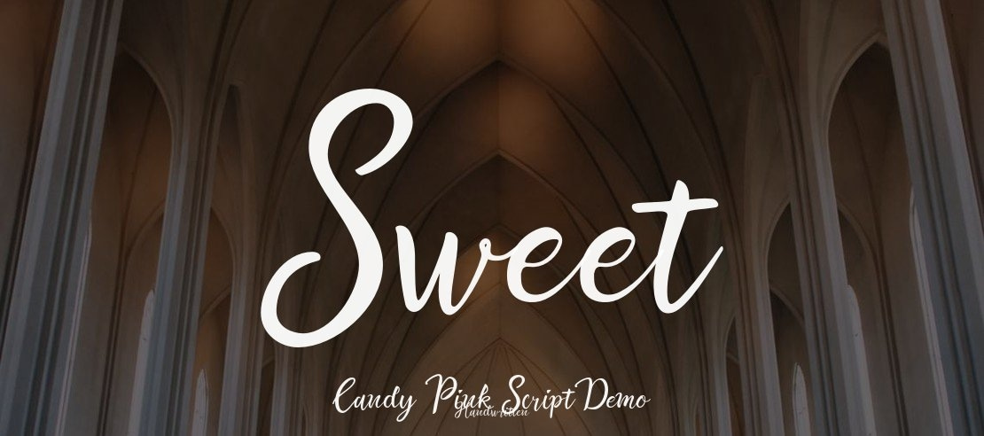 Sweet Candy Pink Script Demo Font