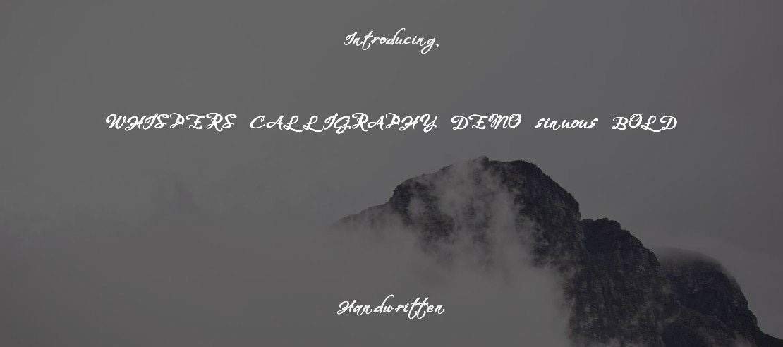 WHISPERS CALLIGRAPHY_DEMO_sinuous_BOLD Font
