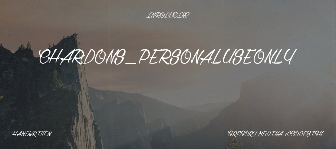 Chardons_PersonalUseOnly Font