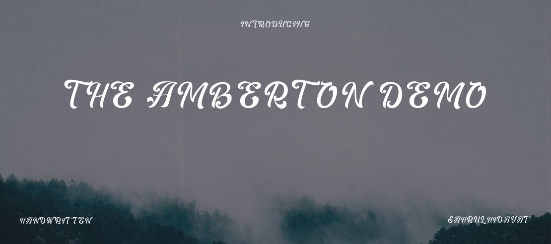 The Amberton DEMO Font