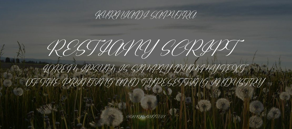 Restiany Script Font