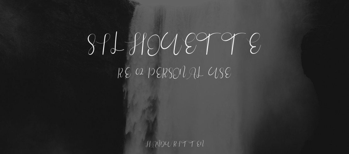 Silhouette Re 02 Personal Use Font