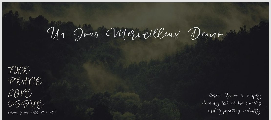 Un Jour Merveilleux Demo Font