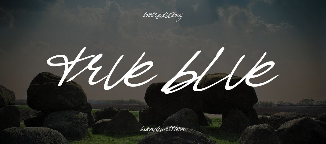 true blue Font