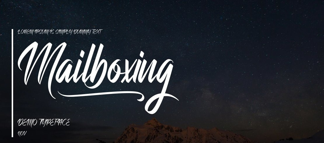 Mailboxing Demo Font