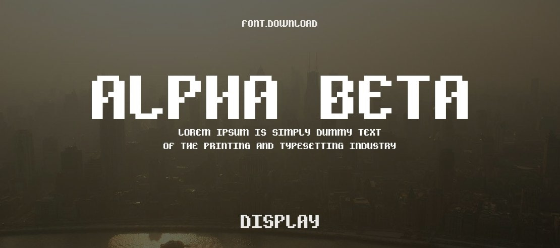 Alpha Beta Font