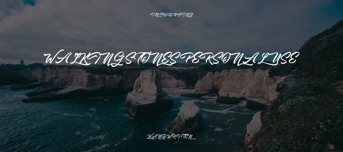 Walking Stones Personal Use Font