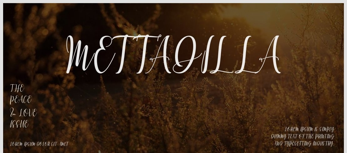 Mettadilla Font