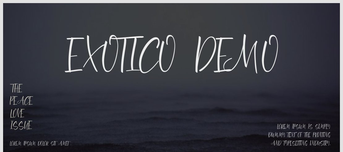 Exotico Demo Font