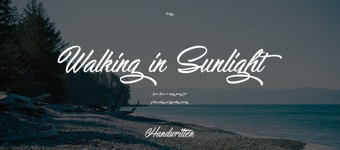 Walking in Sunlight Font