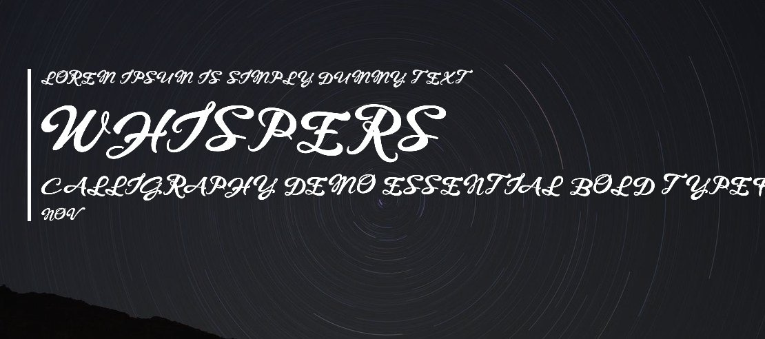 WHISPERS CALLIGRAPHY_DEMO_essential_BOLD Font