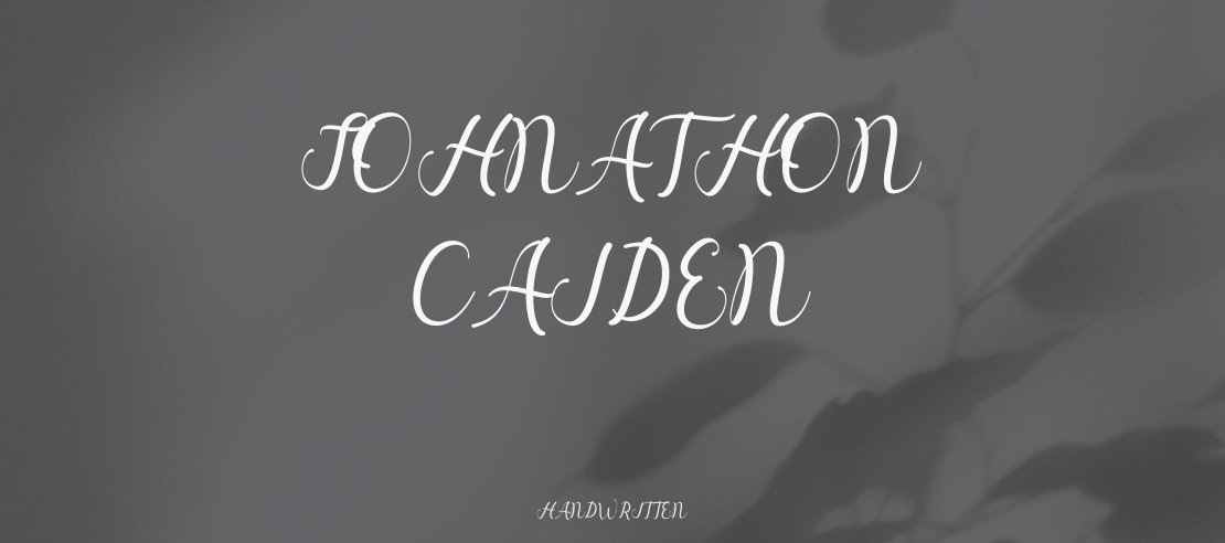 Johnathon Caiden Font