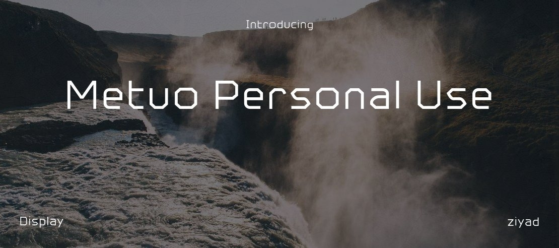 Metuo Personal Use Font Family