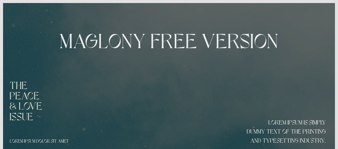 Maglony free version Font