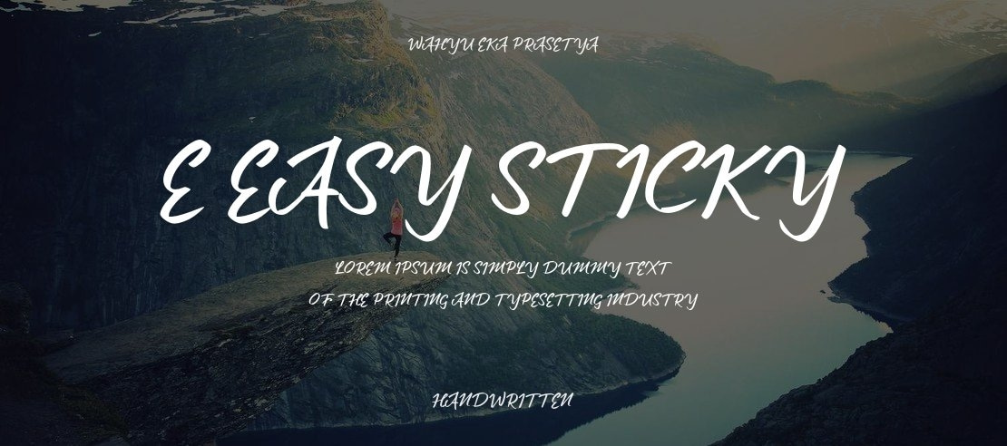 e Easy Sticky Font