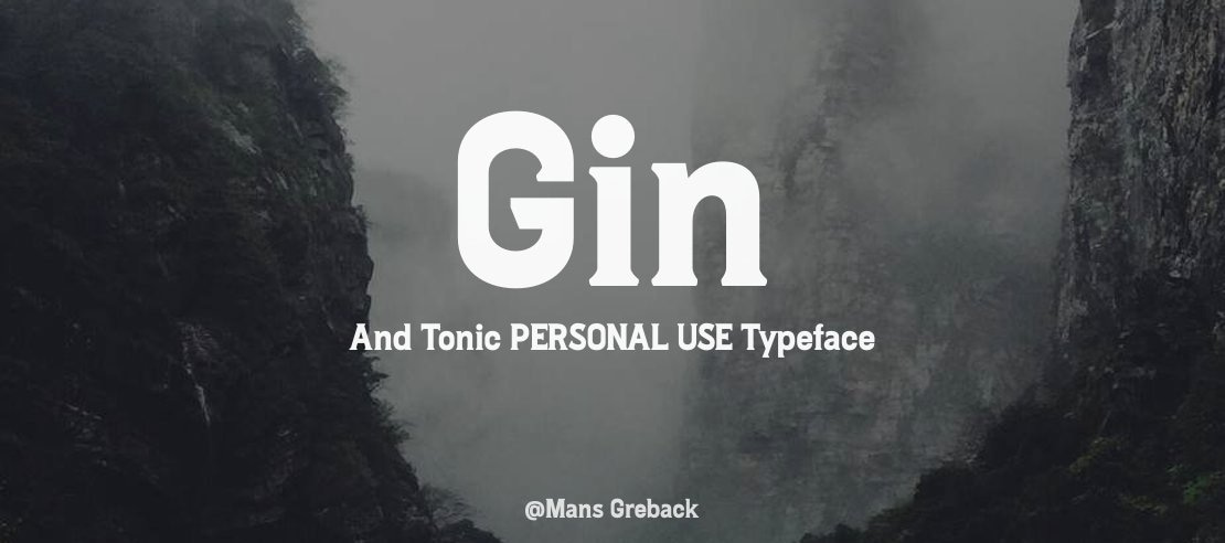Gin And Tonic PERSONAL USE Font Family