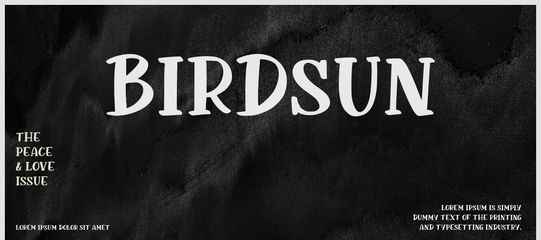 Birdsun Font