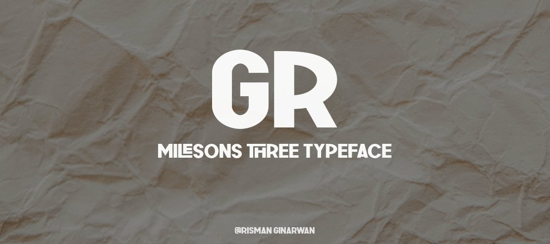 GR Milesons Three Font