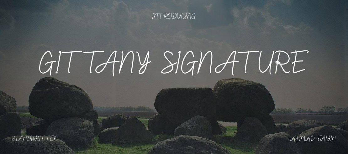 Gittany Signature Font