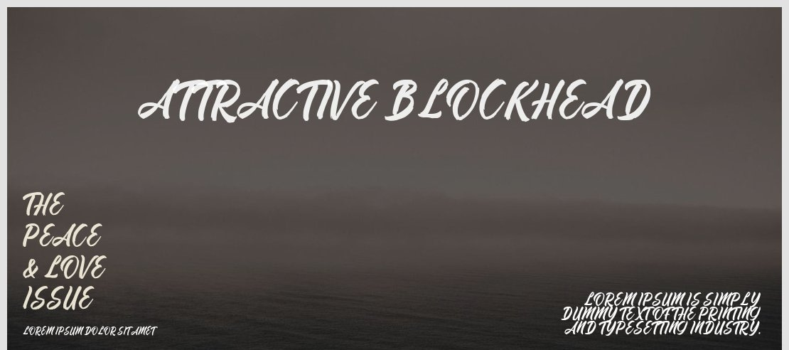 Attractive Blockhead Font