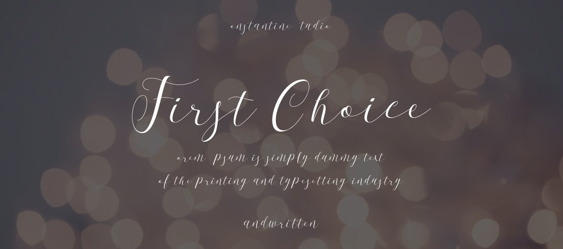 First Choice DEMO Font