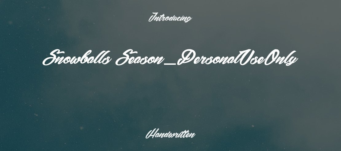 Snowballs Season_PersonalUseOnly Font