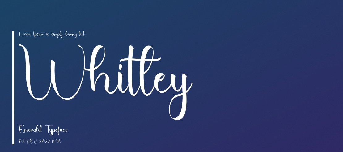 Whitley Emerald Font