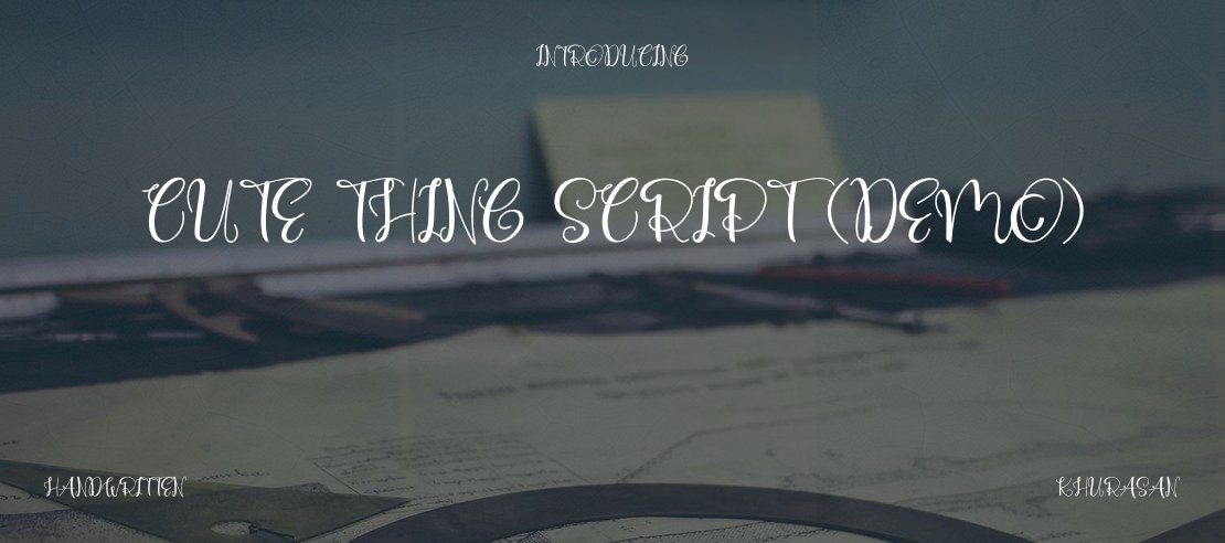 Cute Thing Script (Demo) Font