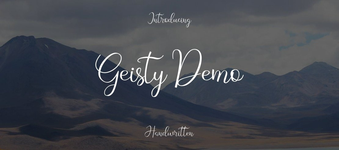 Geisty Demo Font