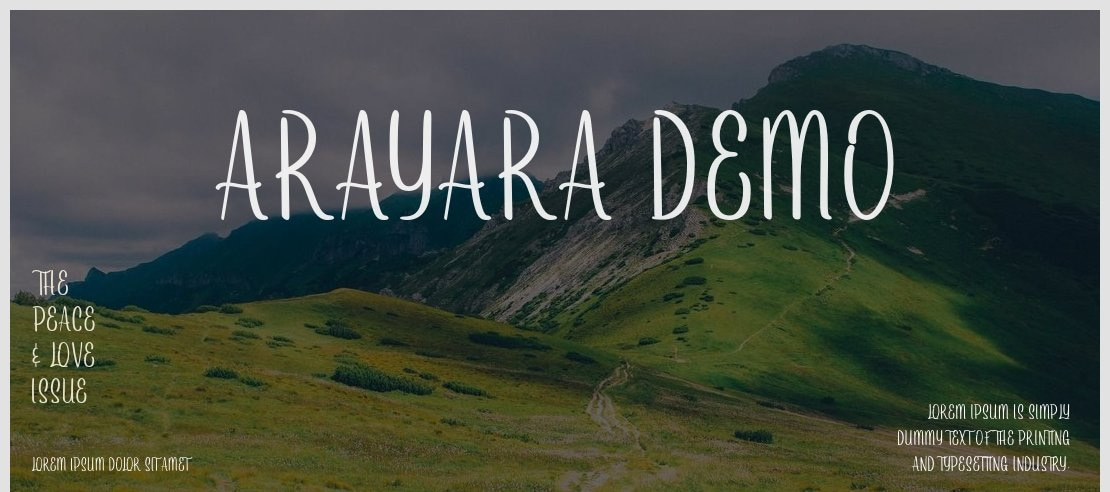 Arayara demo Font
